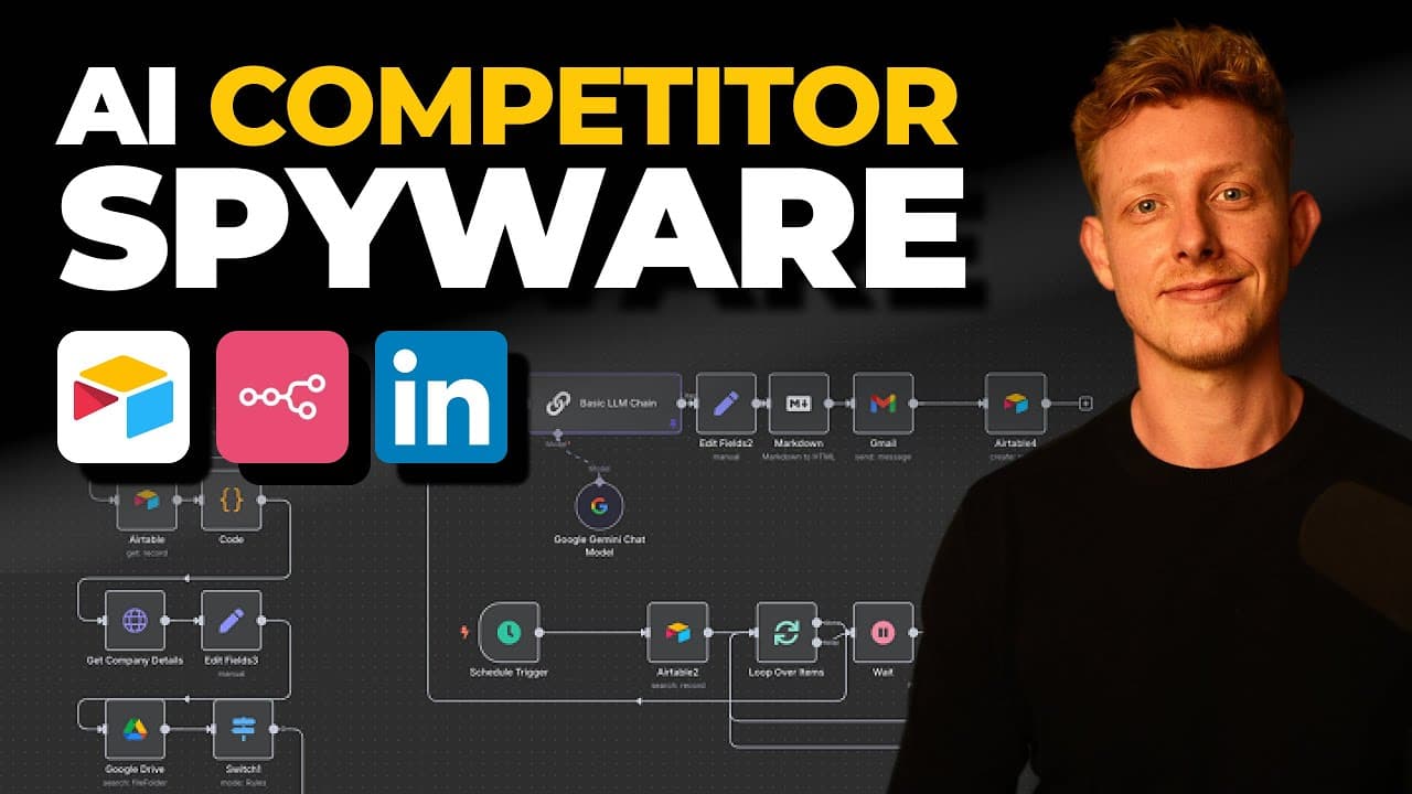 How I Built a Competitor Analysis AI System in n8n (No-Code)
