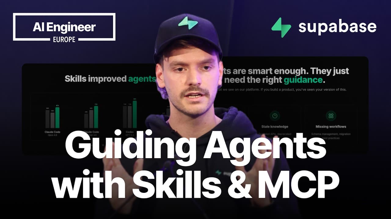 Combine Skills and MCP to Close the Context Gap — Pedro Rodrigues, Supabase