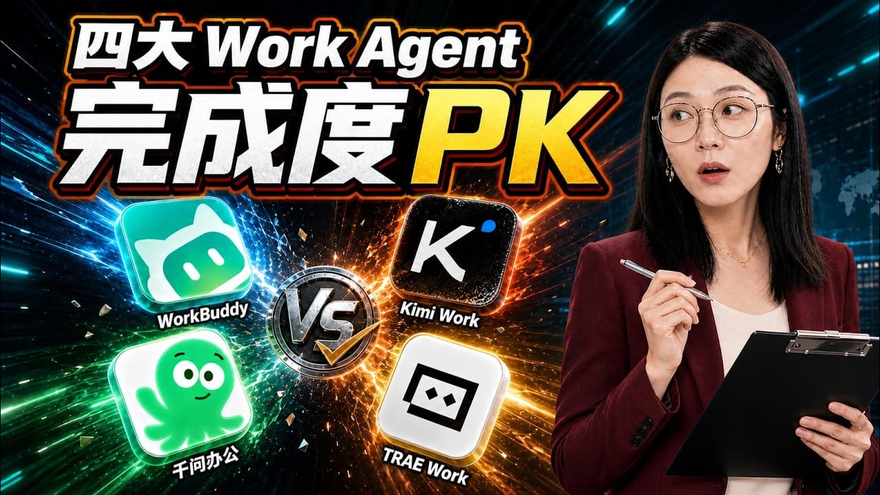 同一份真实任务，4大AI Agent谁的交付完成度最高？WorkBuddy、Kimi、千问、TRAE正面PK