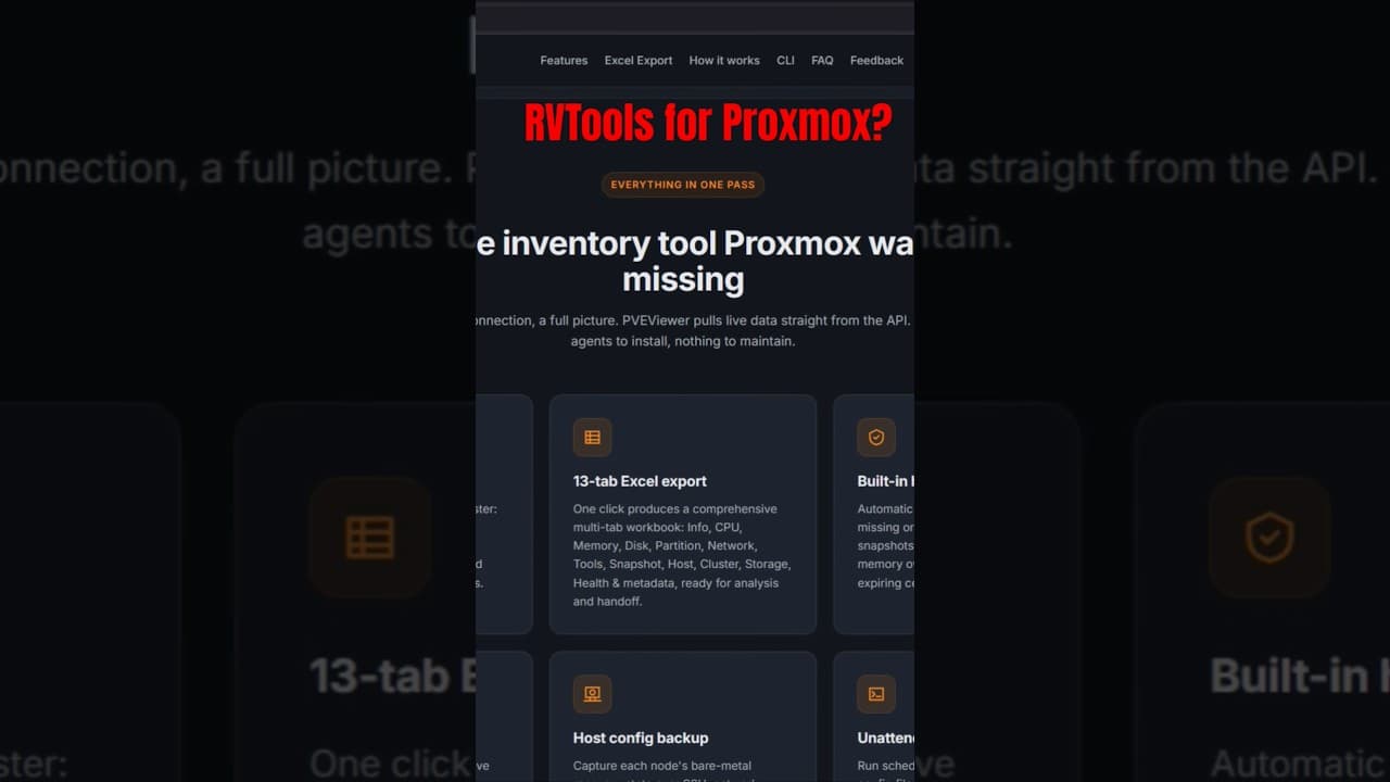 Looking for a Proxmox RVTools? #homelab #homeserver #proxmox #selfhosting