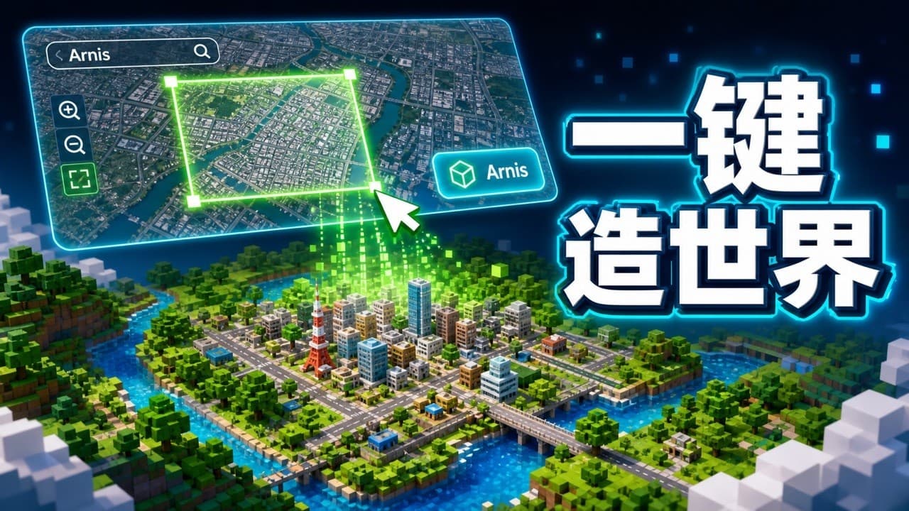 真实地图一键搬进 Minecraft？我用Codex实测 Arnis 生成可探索世界 ｜ Codex ｜ Github