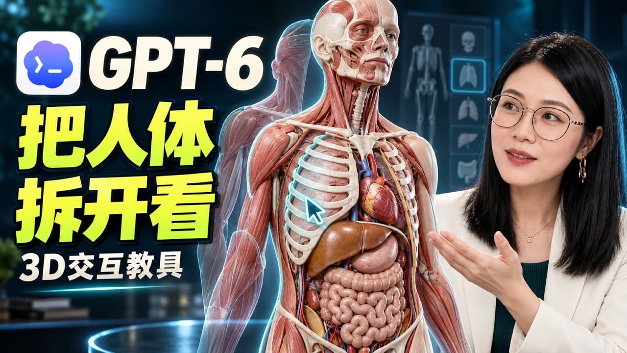 GPT-6 还能这么用？我做了个能拆开的 3D 人体｜Astra实战系列