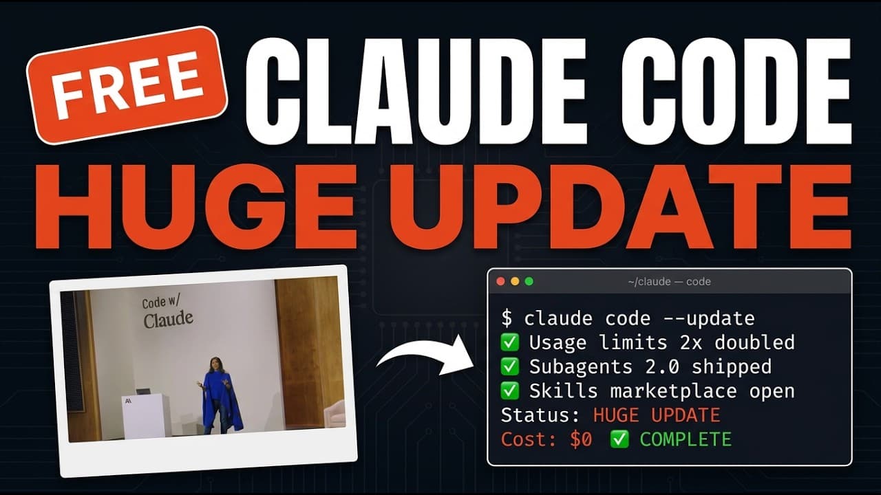 CLAUDE CODE JUST DOUBLED USAGE LIMITS (FINALLY)