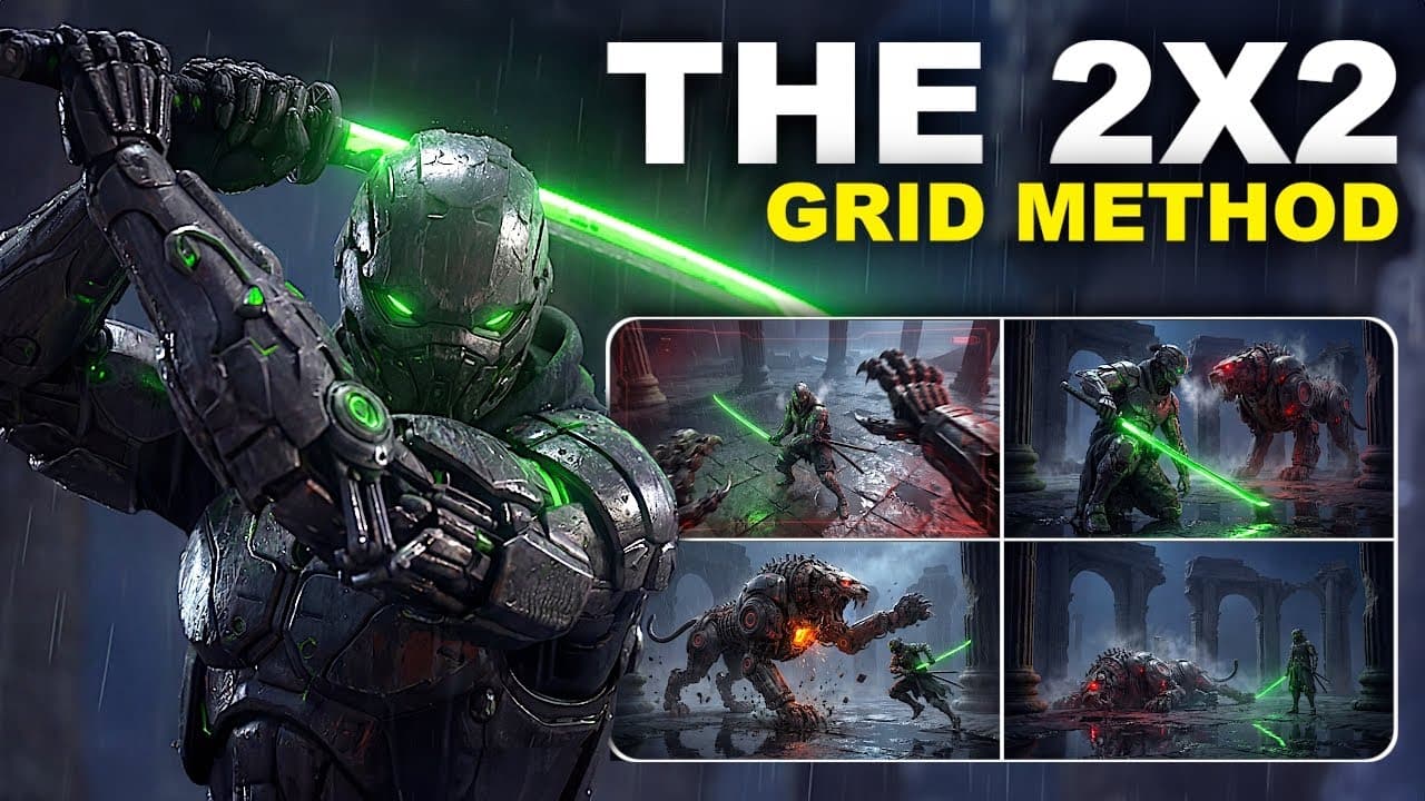 The NEW Way to Create Cinematic Films with AI (2x2 Grid Method)