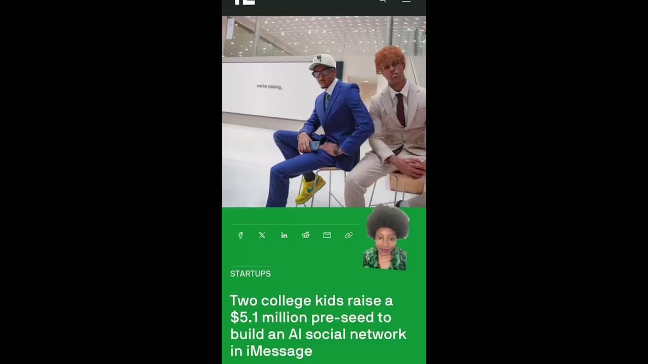 This AI Social App Built in iMessage Just Raised $5.1M
