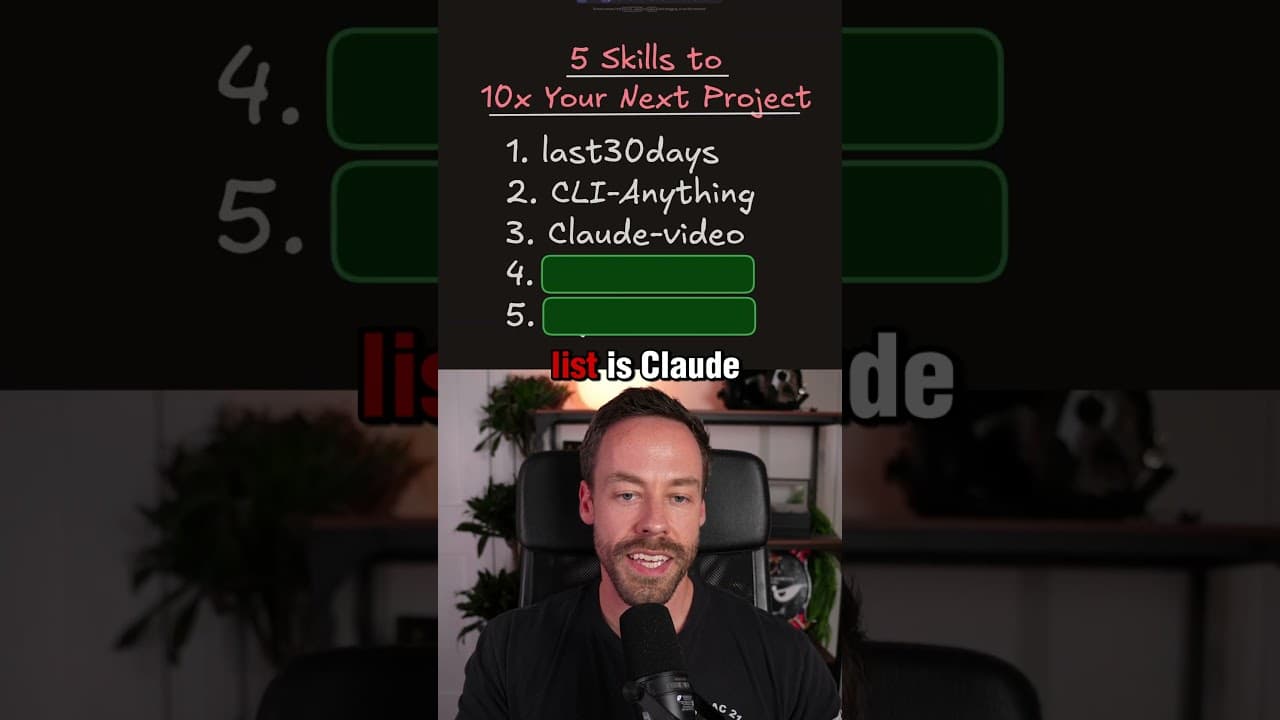 5 Skills to 10x Your Next Claude Code Project