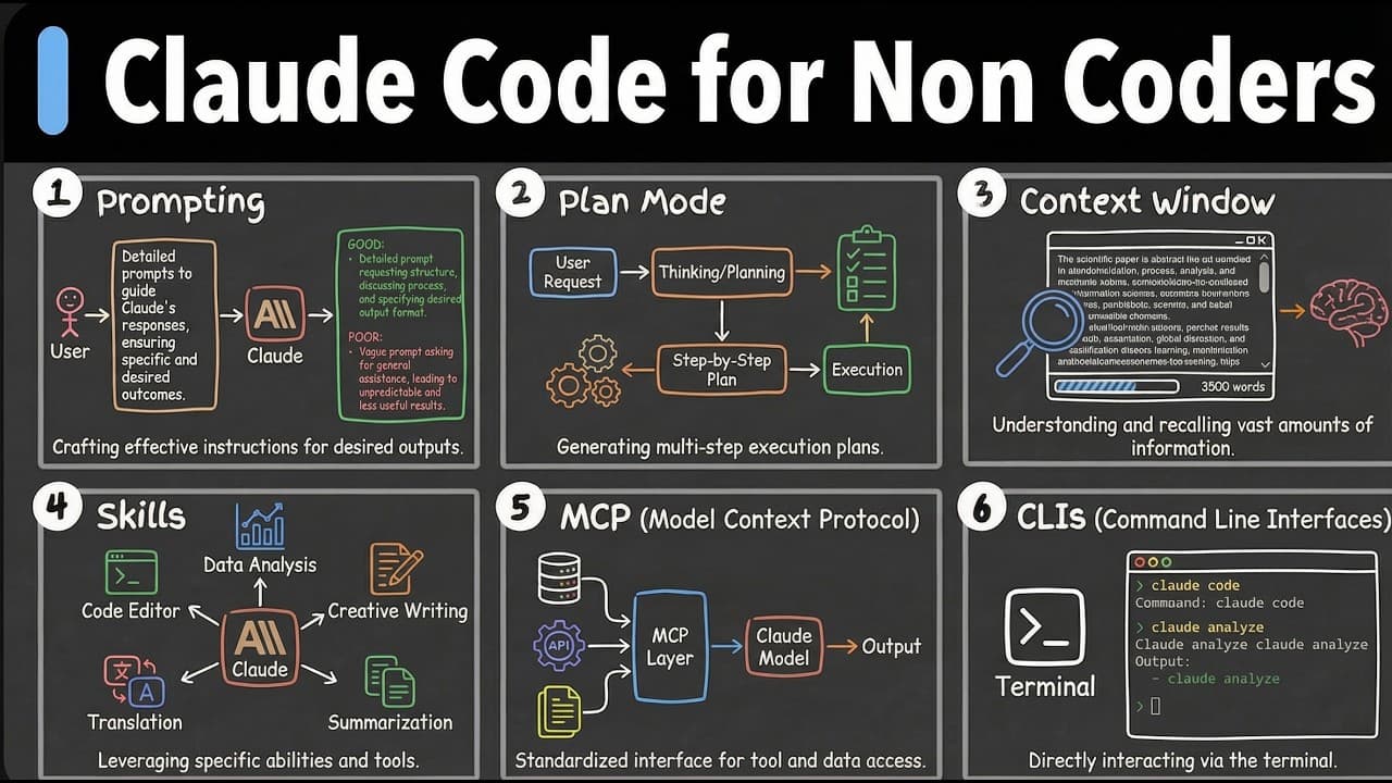 All 35 Claude Code Concepts Explained for Non Coders