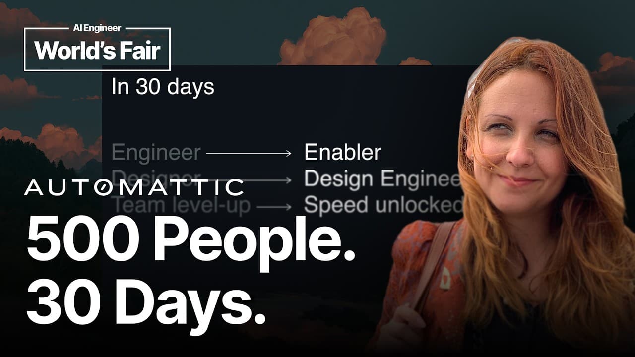 500 people vibe-coded for 30 days. I was one of them. - Sanja Grbic, Automattic