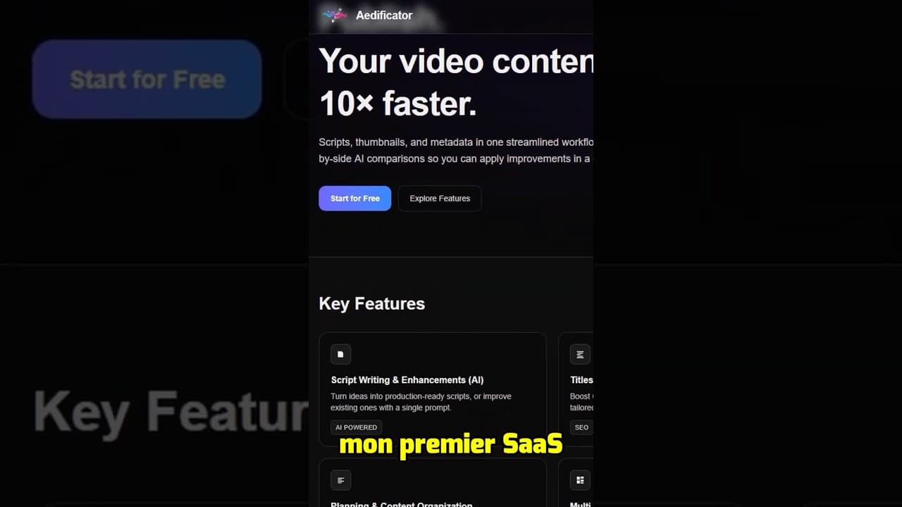 Voici mon prototype SaaS pour les créateurs de contenu ⚙️🚀