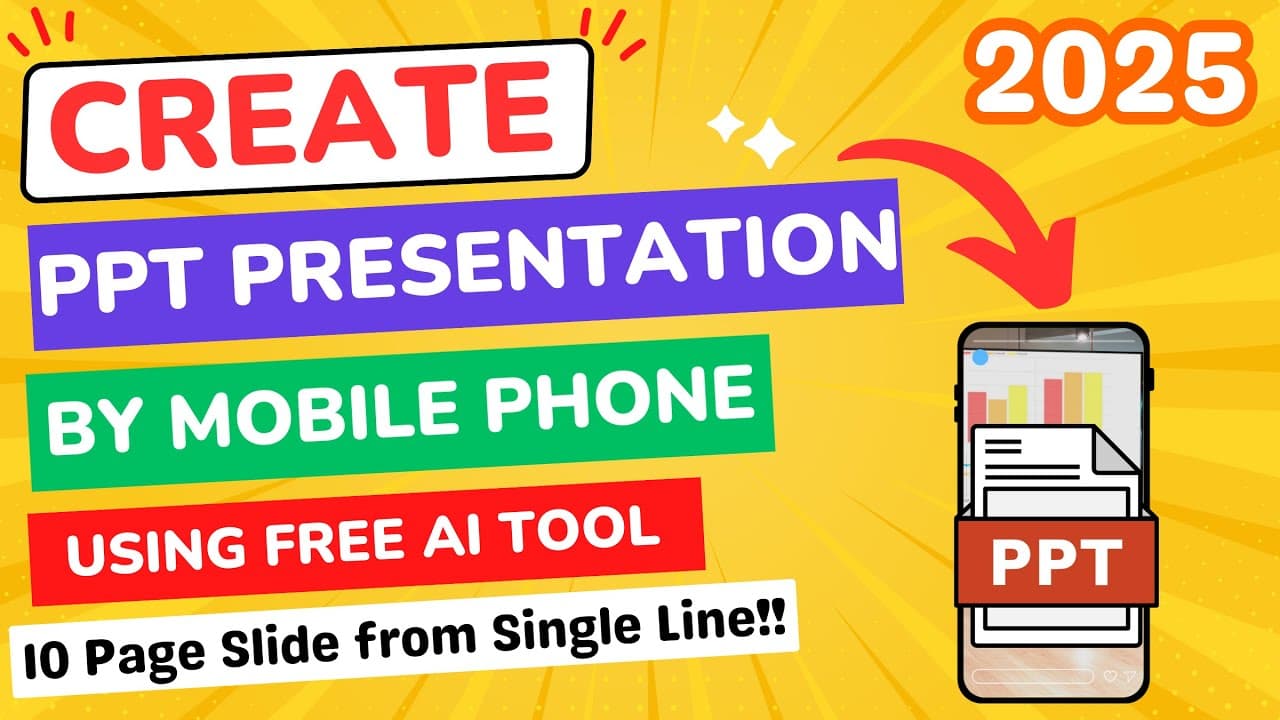How to Create PPT Presentation in Mobile Phone With AI | Make PowerPoint Slides Using AI (FREE)