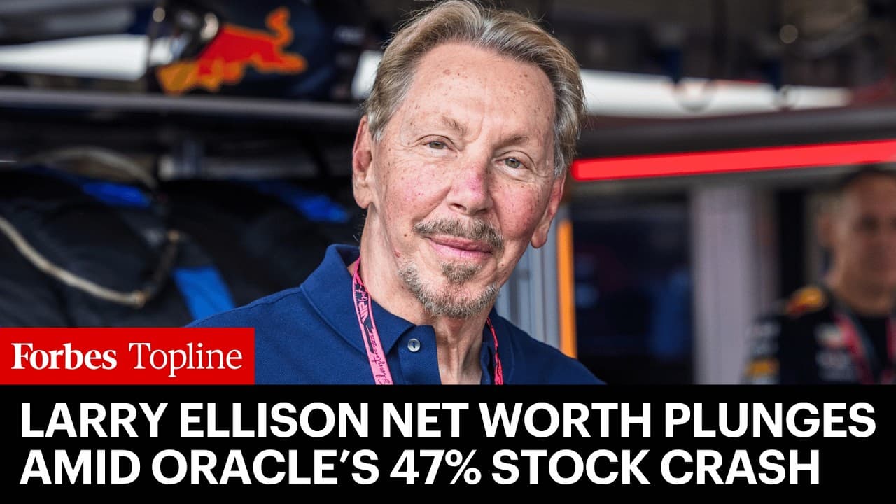 Larry Ellison's Net Worth Drops $8 Billion Amid Oracle’s Nearly 50% Crash