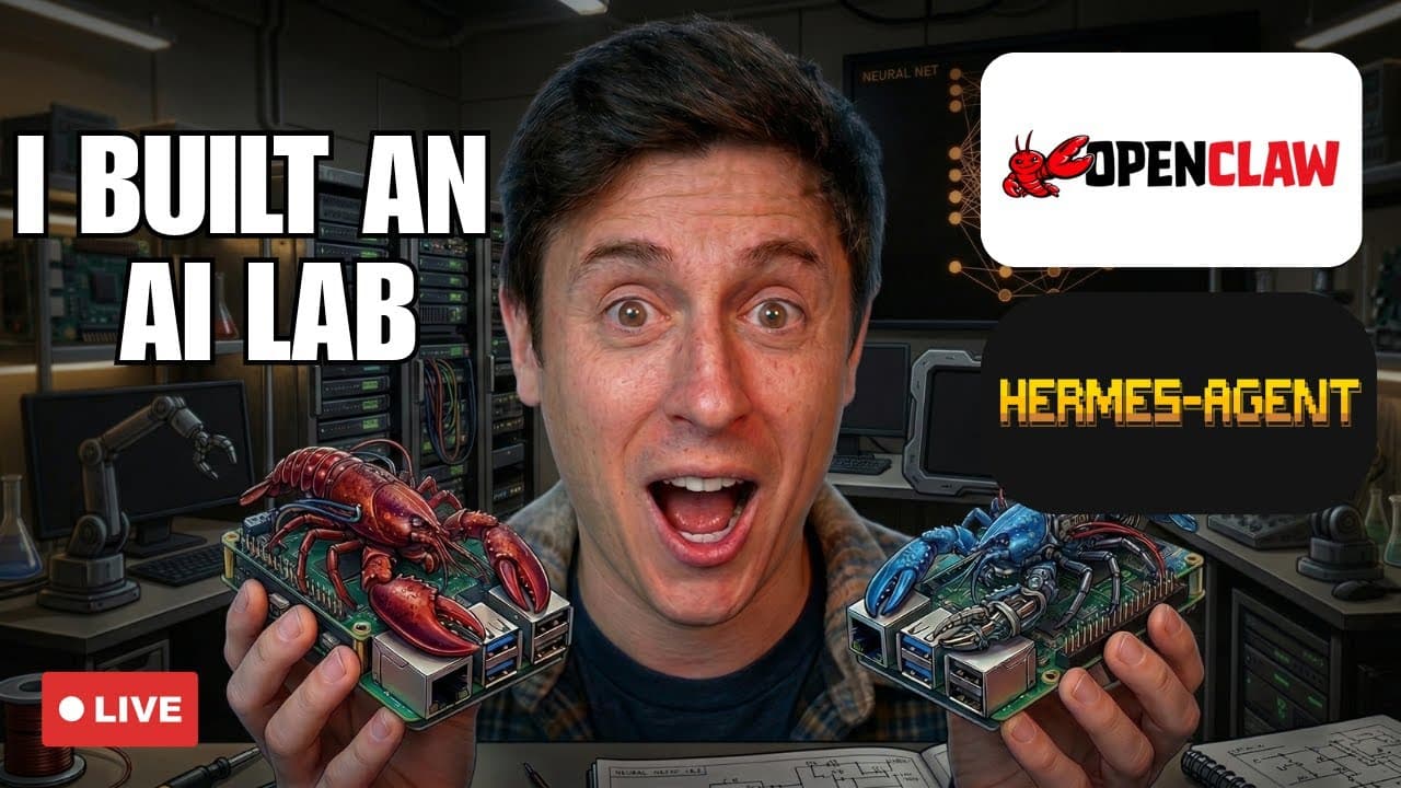 LIVE: I built my own AI research lab (Hermes agent/OpenClaw)