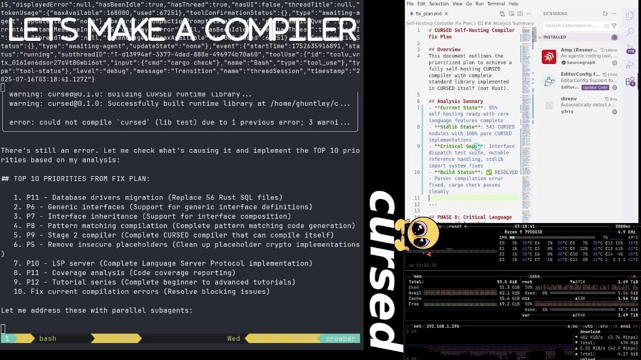 Amp creating a new programming language AFK