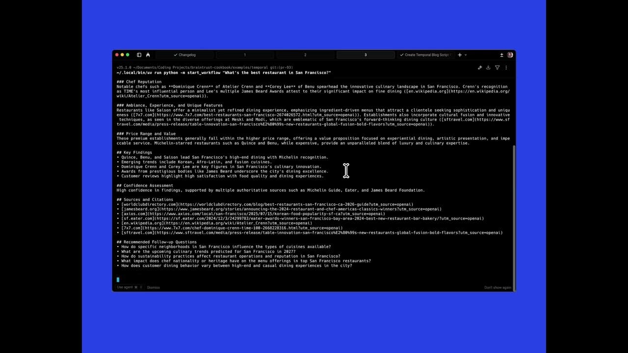Building a Deep Research Agent with Temporal and Braintrust