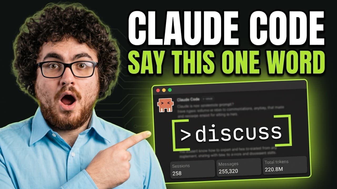 Claude Code's "Discuss" Trick Just Changed EVERYTHING (1,000 HOURS)