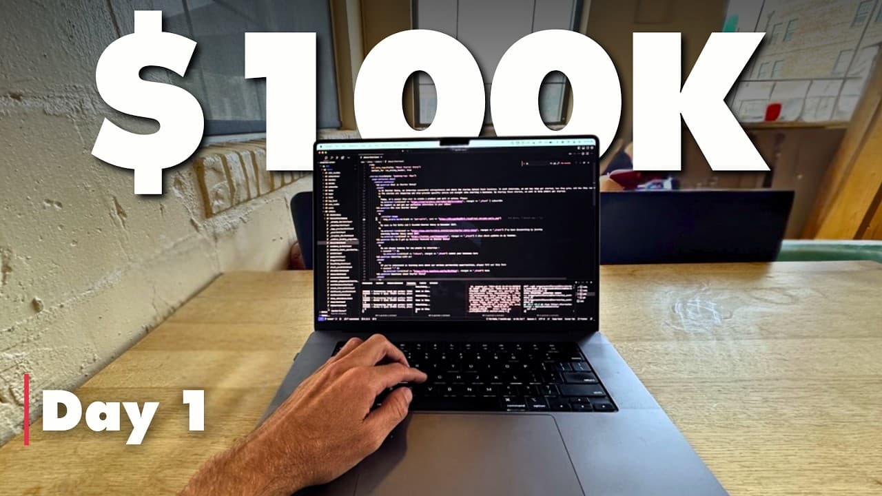 Vibe coding until I make $100K | Day 1