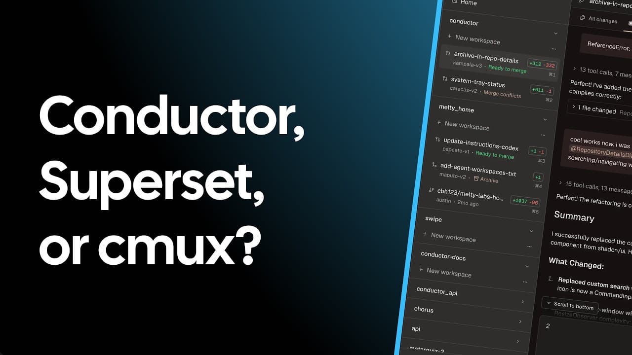 Conductor vs Superset vs cmux — Which One Should You Use?