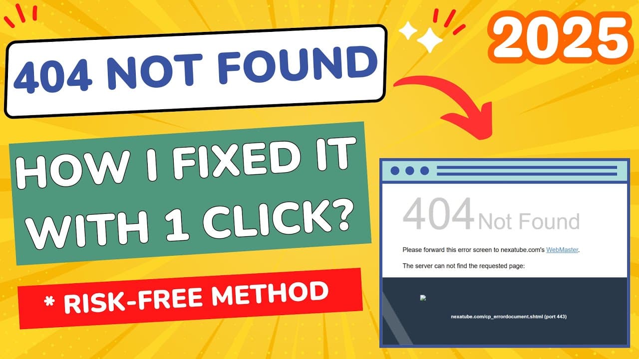 How to Solve 404 Not Found WordPress Error 2025 | 404 Not Found Error Fix WordPress (Only 1 Click)