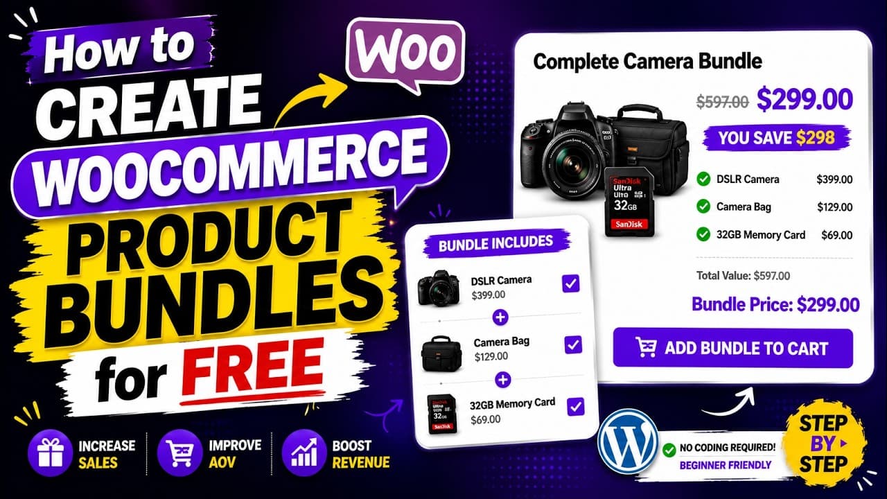 How to Create Bundle Products in WooCommerce with Variable Options & Variations (FREE Plugin)
