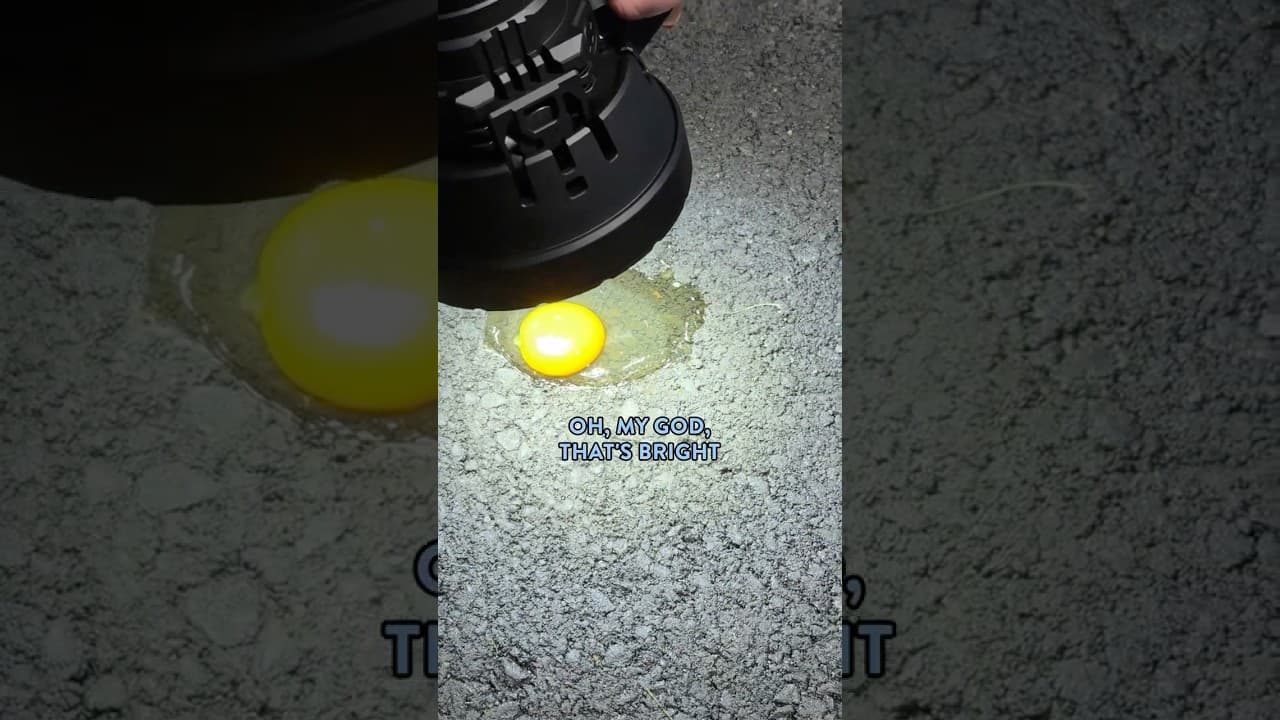 World’s Brightest Flashlight vs Raw Egg