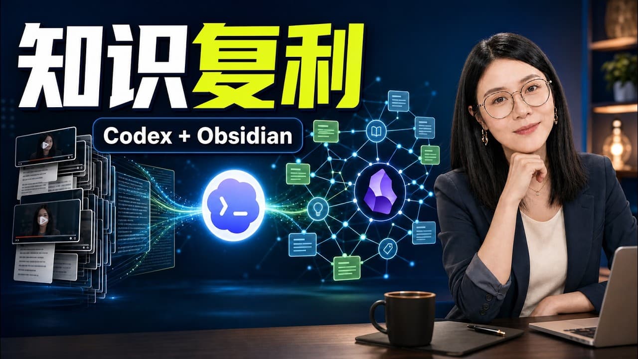 200期视频，如何变成AI 知识系统？Codex + Obsidian 实战 ｜ 内容萃取 ｜ 知识管理 ｜ 知识复利 ｜个人 AI OS