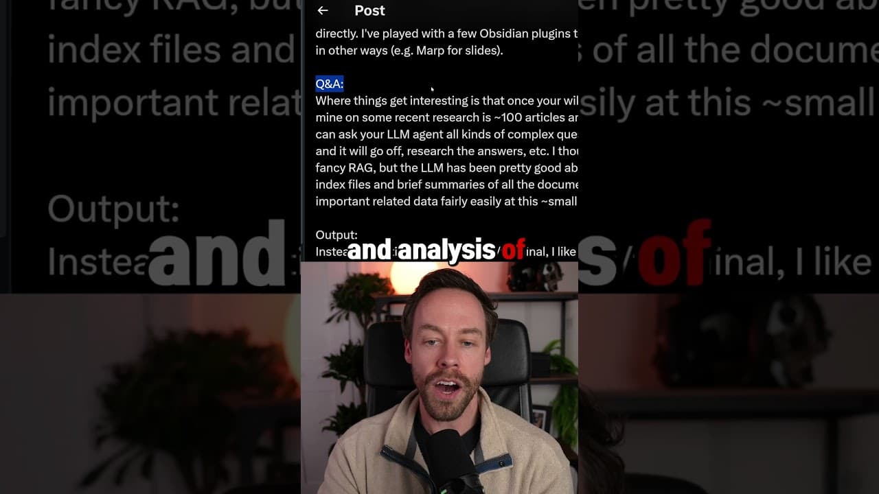 Karpathy's Obsidian "RAG": The New Meta?