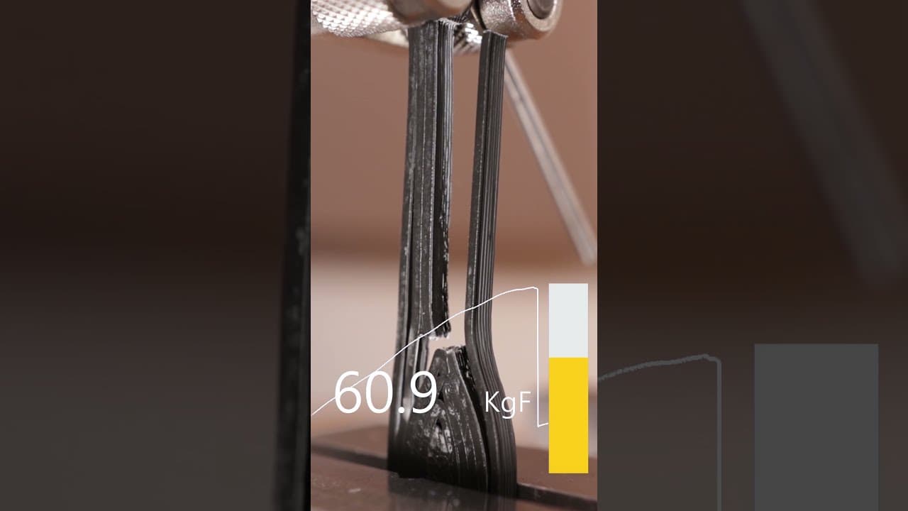 Tensile testing 3D printed ABS parts #shorts