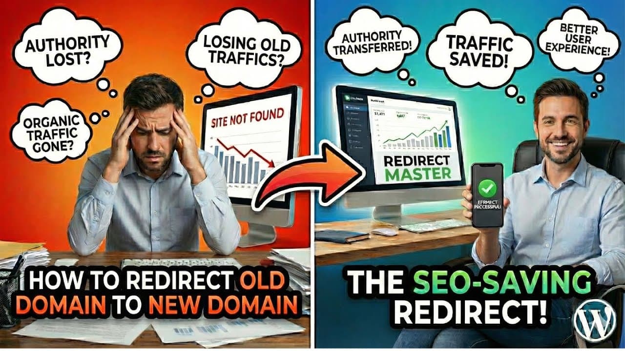 How to Redirect Old Website to New Website | Redirect a Domain to Another Domain (One Click Setup)