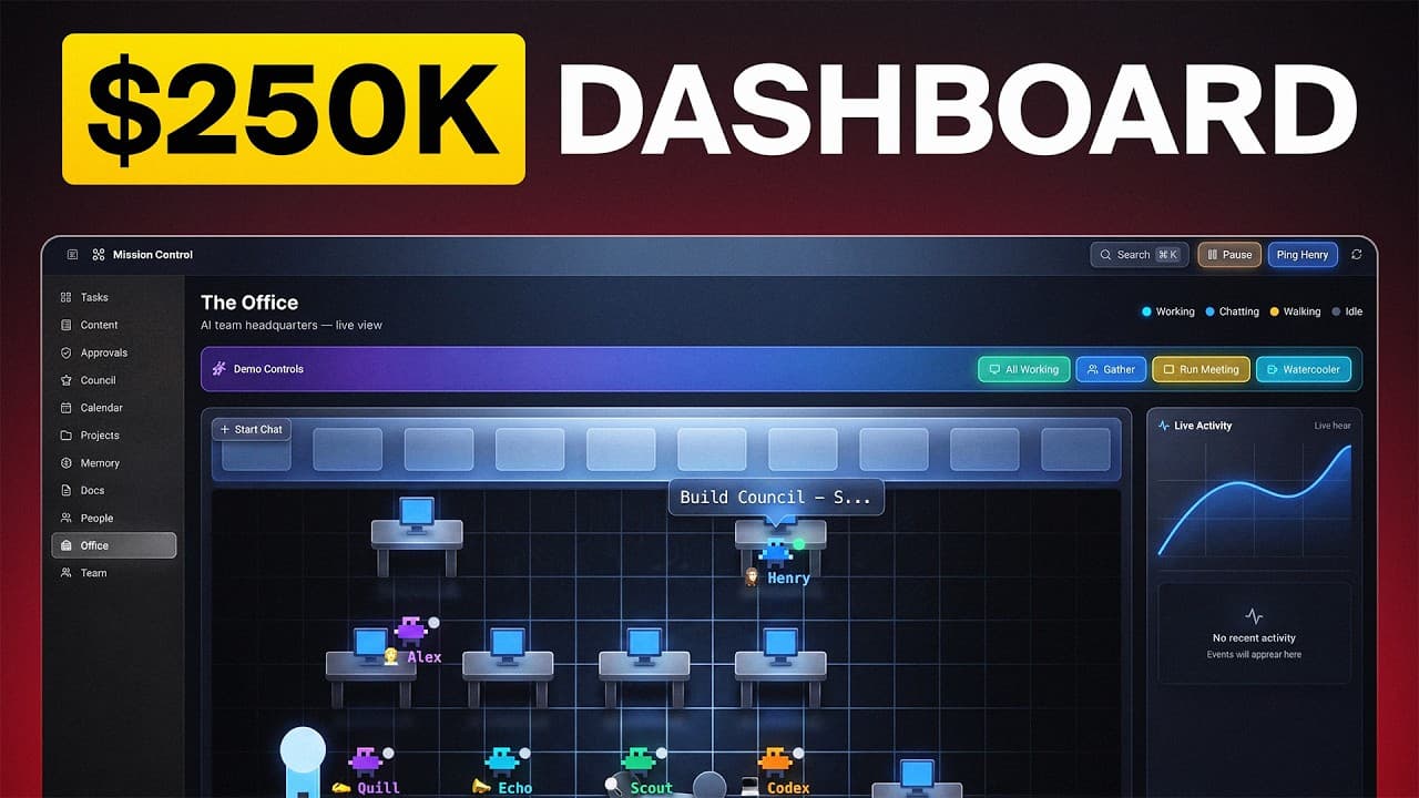 OpenClaw Built This $250K Mission Control in a Single Prompt
