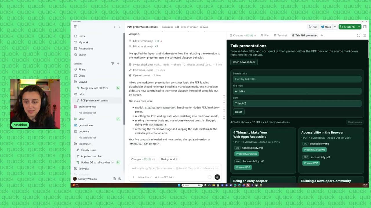 Rubber Duck Thursdays! Let's play with canvases in the GitHub Copilot app!