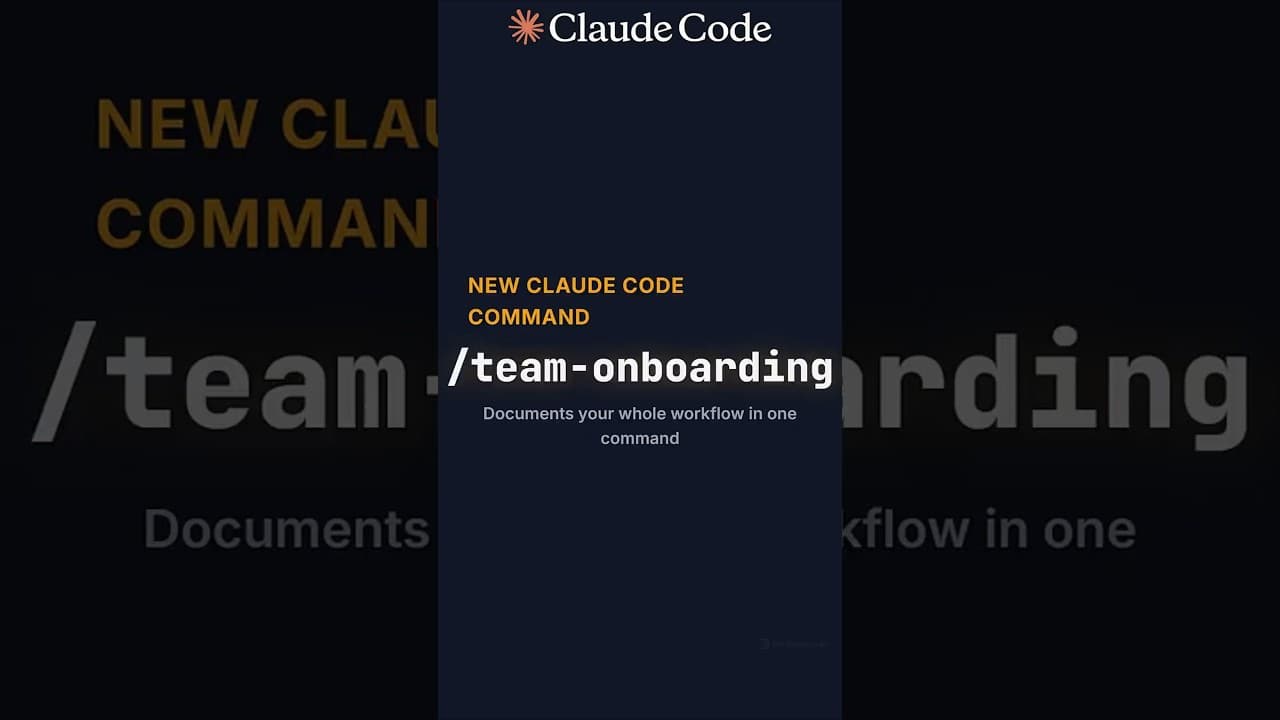 This Claude command saves hours of onboarding work