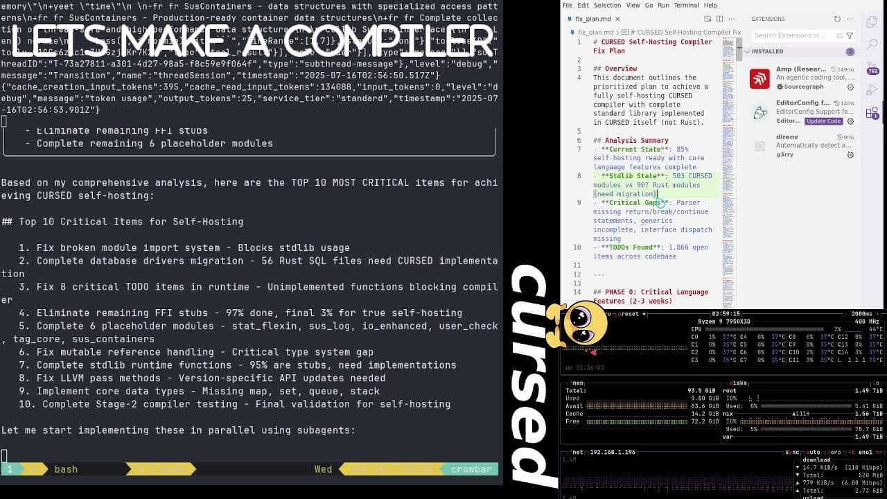 Amp creating a new programming language AFK