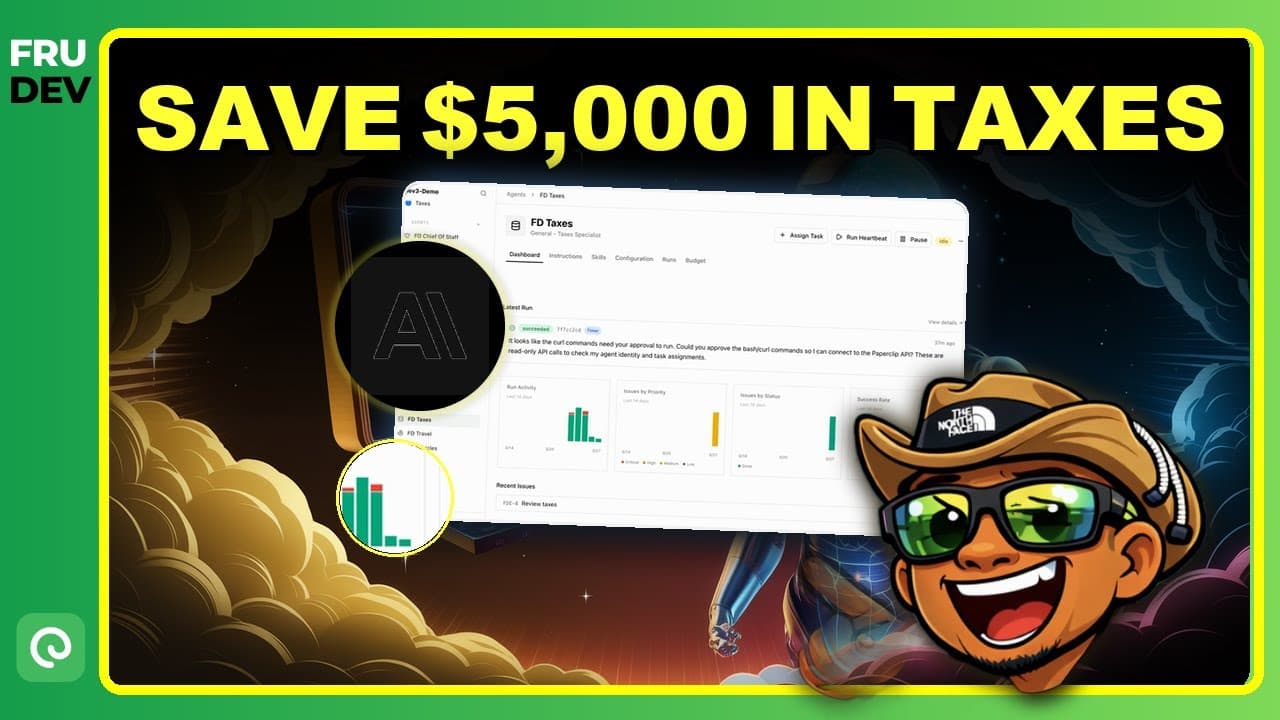 AI Saved $5,000 in Taxes ? — Full Paperclip AI Agent Demo, with Claude 💰