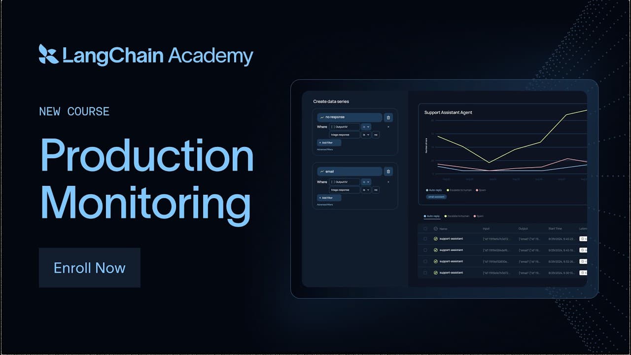 LangChain Academy New Course: Monitoring Production Agents