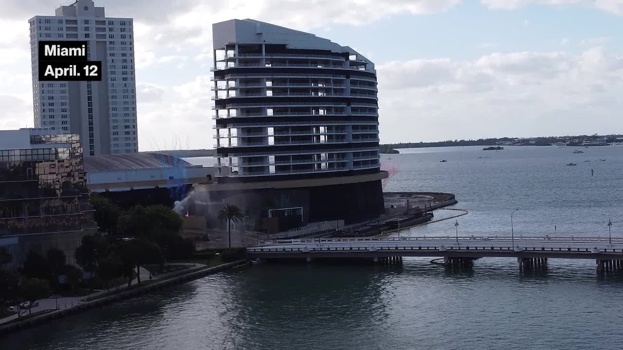 WATCH: Miami's Mandarin Oriental Hotel Is Demolished in Implosion