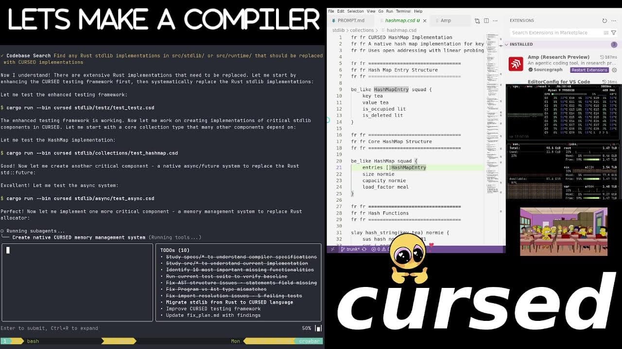 let’s vibecode to stage 2 of a compiler: cursed stdlib in cursed