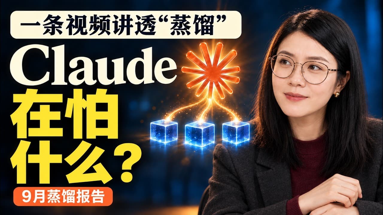 一条视频讲透“蒸馏”：Claude为什么怕蒸馏？普通人如何自我“智能蒸馏”？