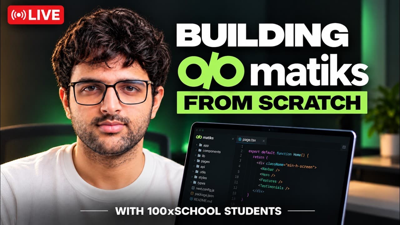 Building Matiks | Super30 livestreams