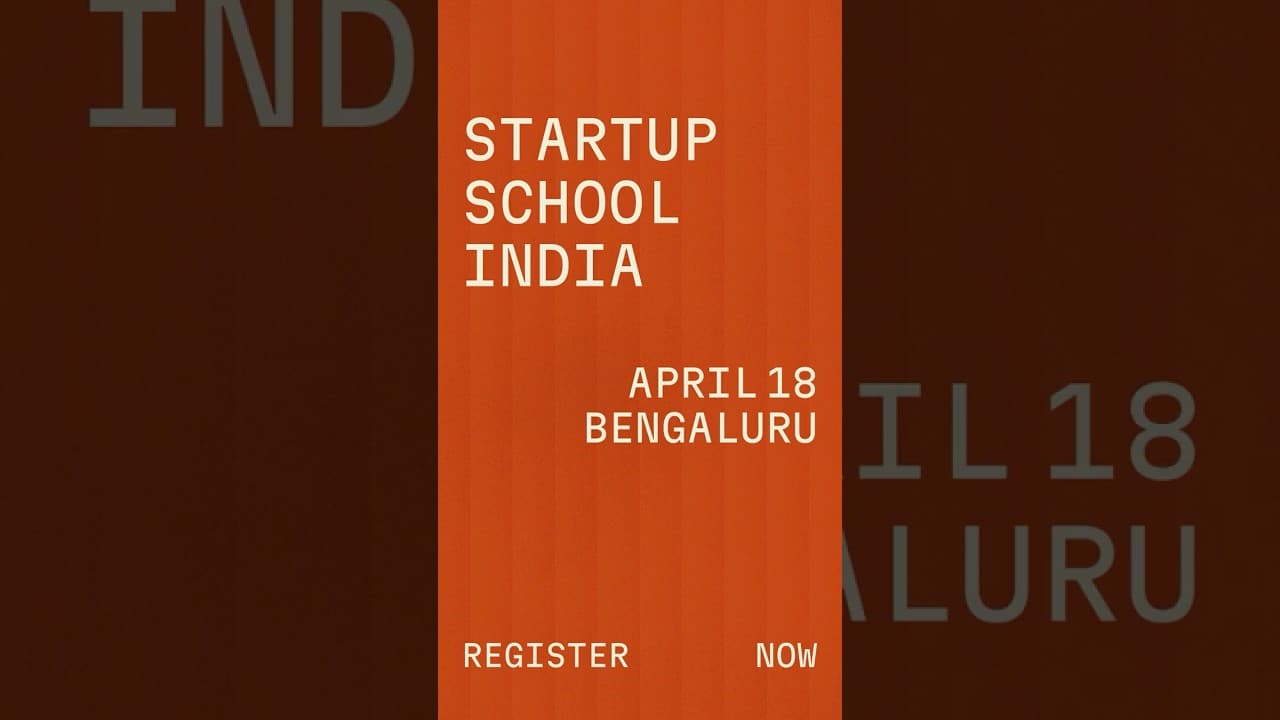 Startup School is coming to India! 🇮🇳