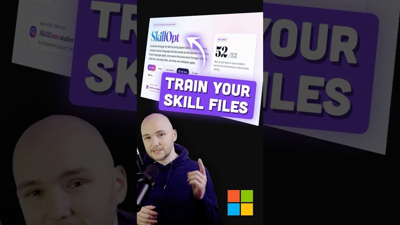 Microsoft Just Open-Sourced a Cheat Code for AI Agents (SkillOpt) #microsoft #ai #aiagents