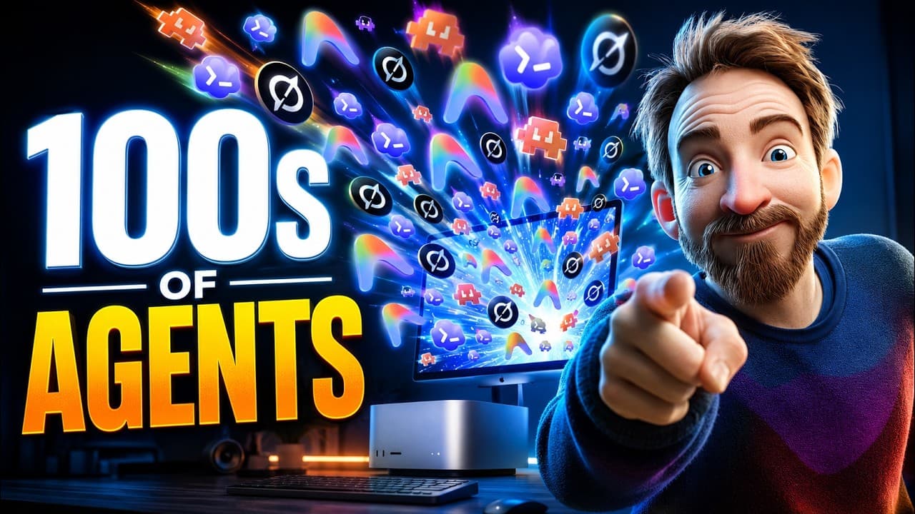 100s of AI Agents Running Live (Claude Code)