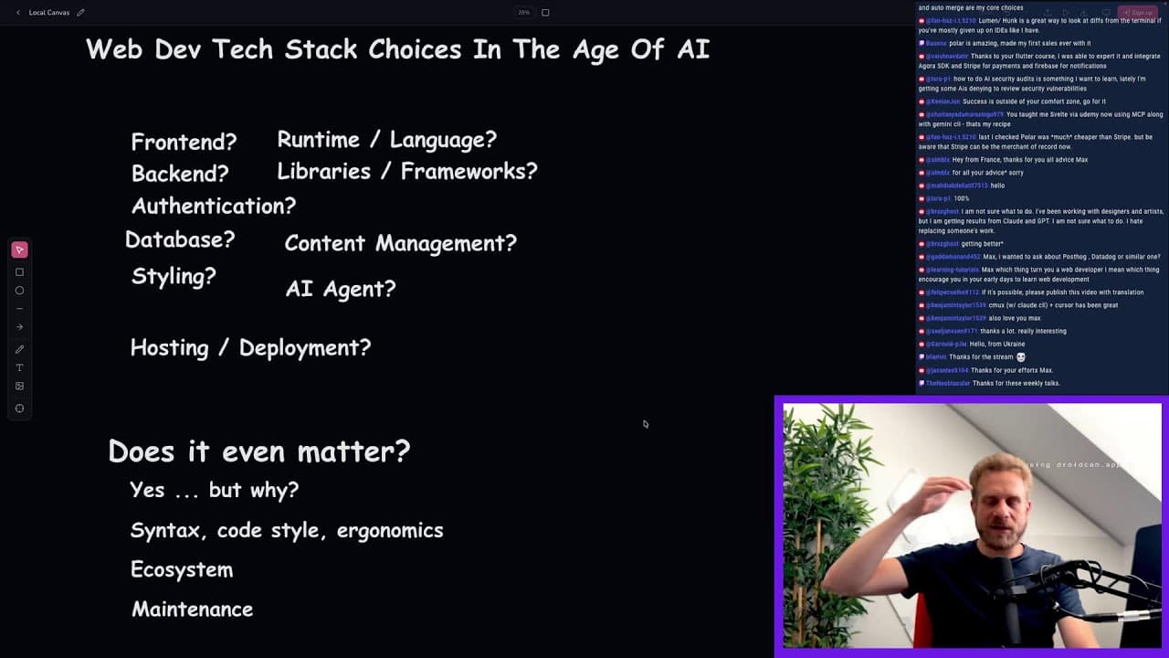 Best tech stack for web dev (with AI) in 2026?