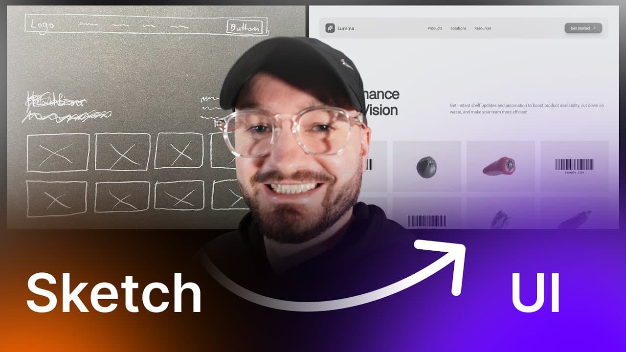 Turning a sketch into a prototype using AI