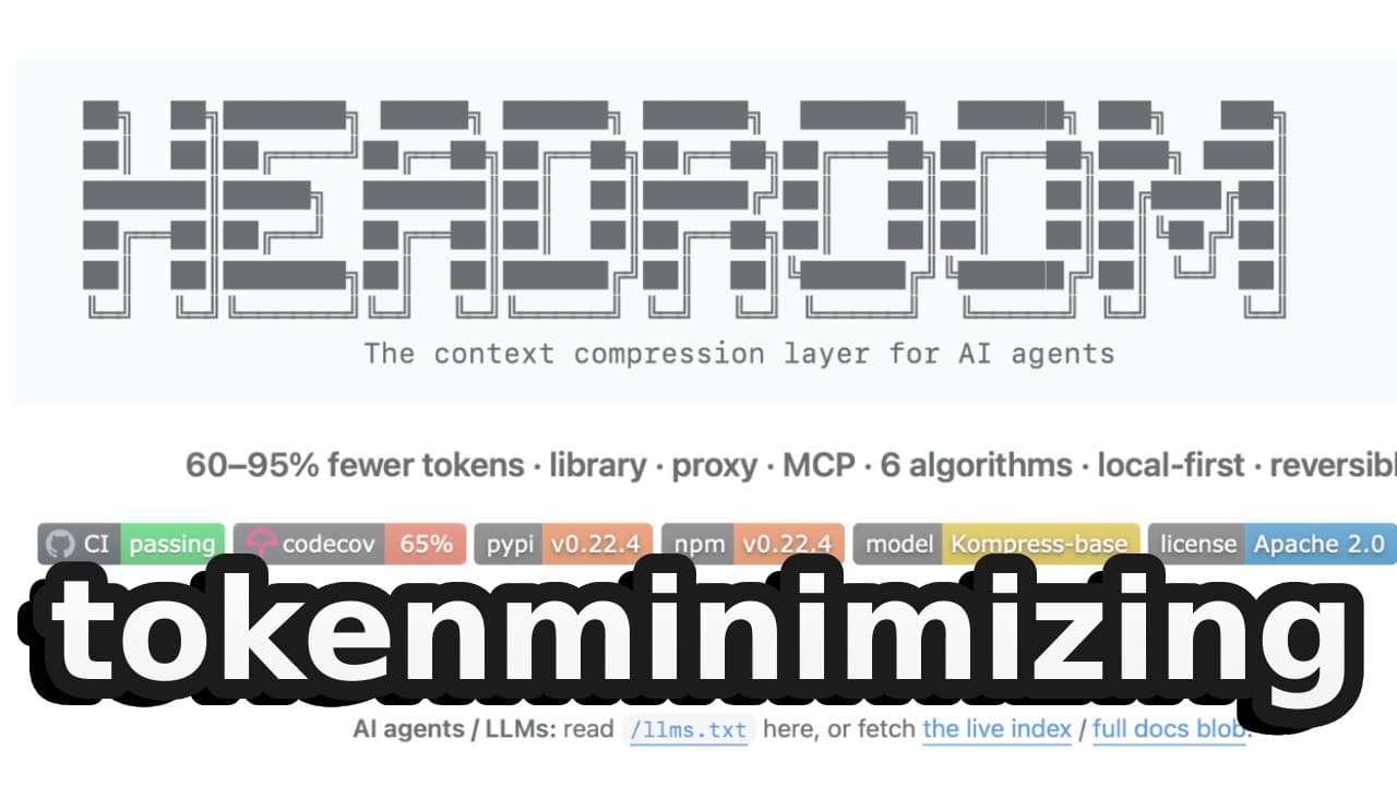 Someone just open-sourced tokenminimizing (8500 stars on GitHub)