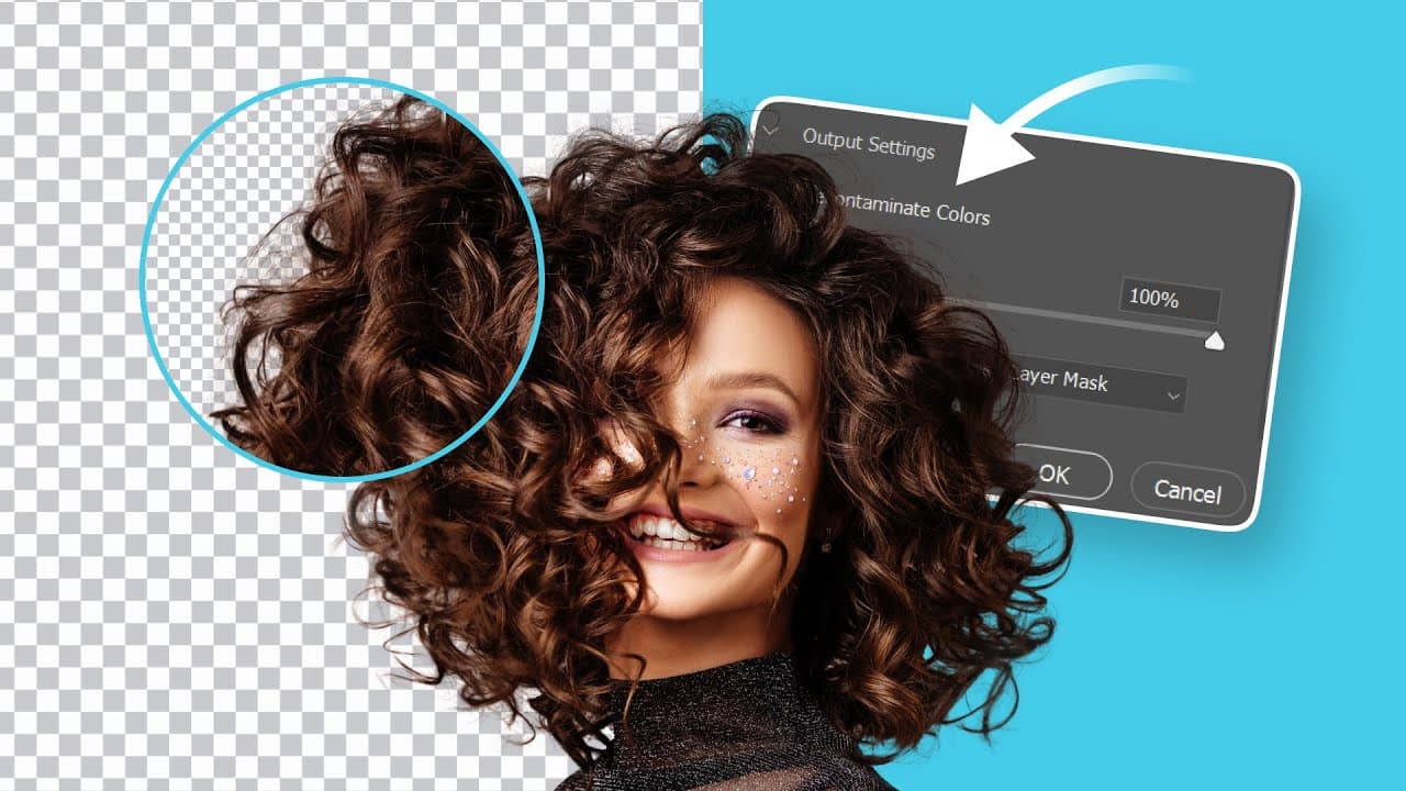 Cut out hair in seconds using Photoshop