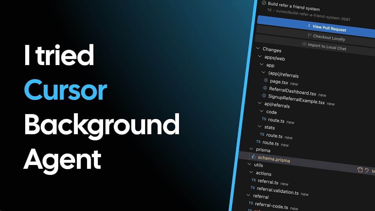 Cursor Background Agent in action