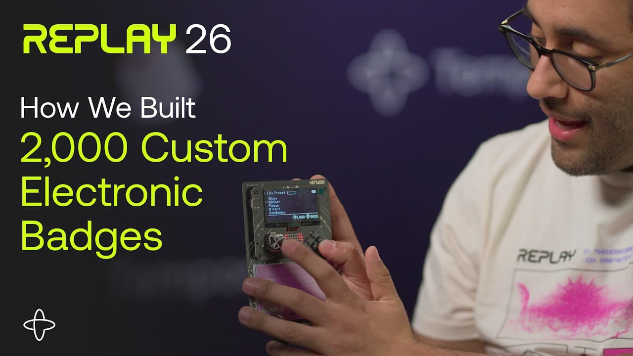 We Built 2,000 Custom Electronic Badges for Our Developer Conference, Replay (Here's How)