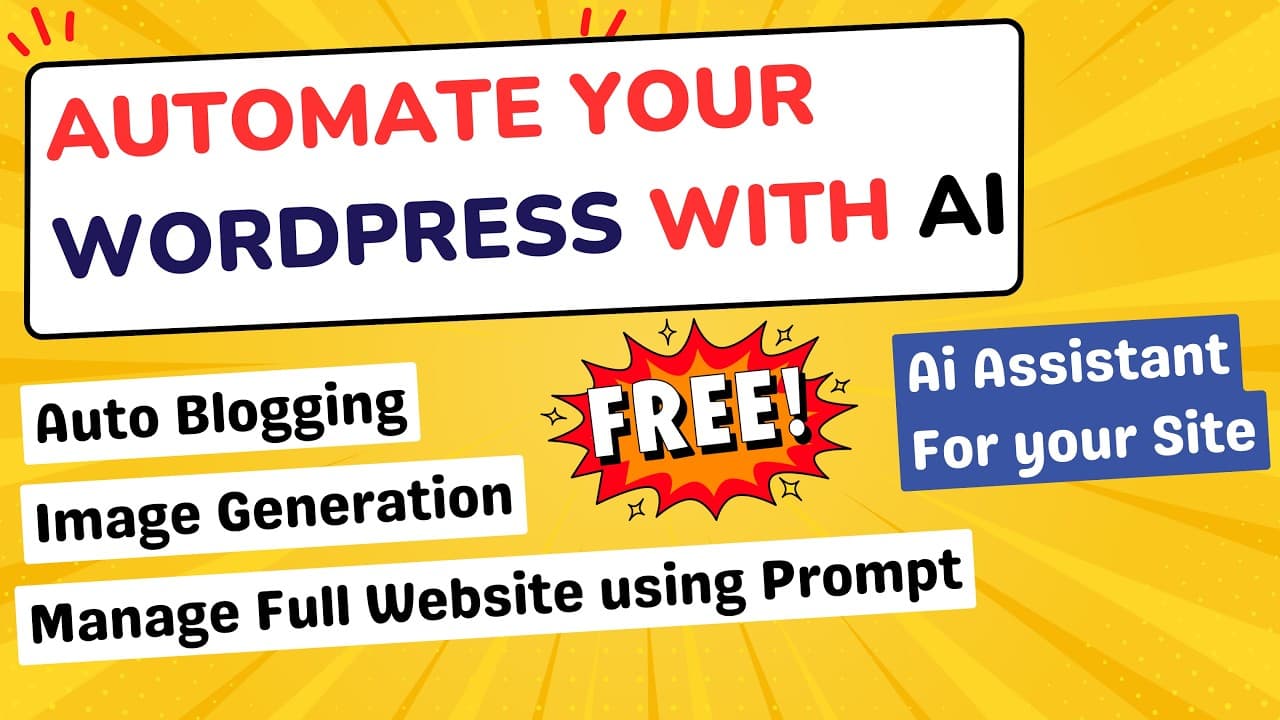 AI WordPress Plugin That Automates Everything | WordPress AI Agent for Smart Website Management ⚡️
