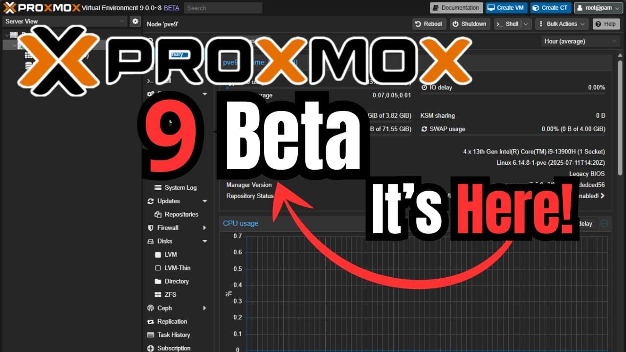 Proxmox VE 9 & Backup Server 4 Beta: Deep Dive of Features!