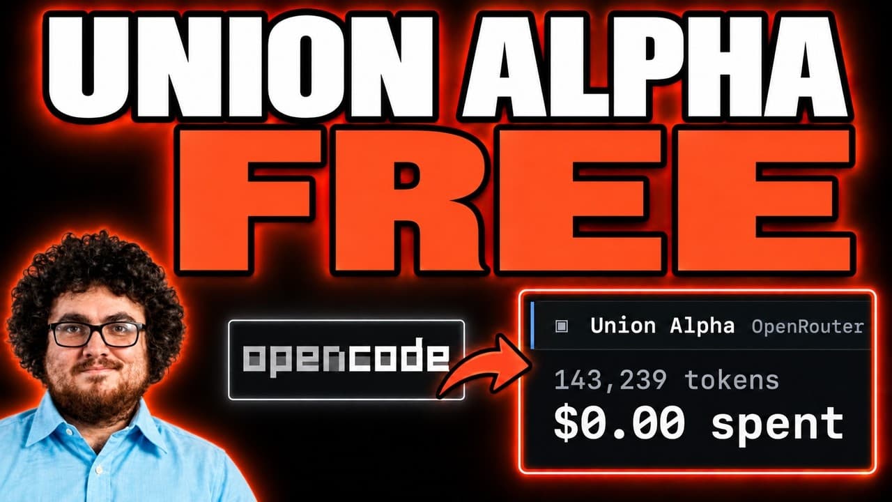 I Built a Full App with Union Alpha + OpenCode (FREE)